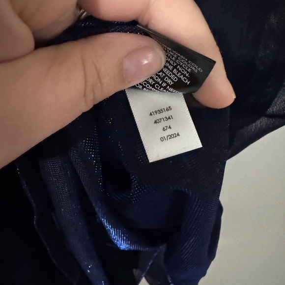 Torrid - Electric Blue Oil Slick Mesh Crew Neck Relaxed Tee - Picture 6 of 6